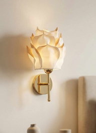 Opviq Lámpara de Pared de Metal y Eva en Dorado y Dorado Brillante